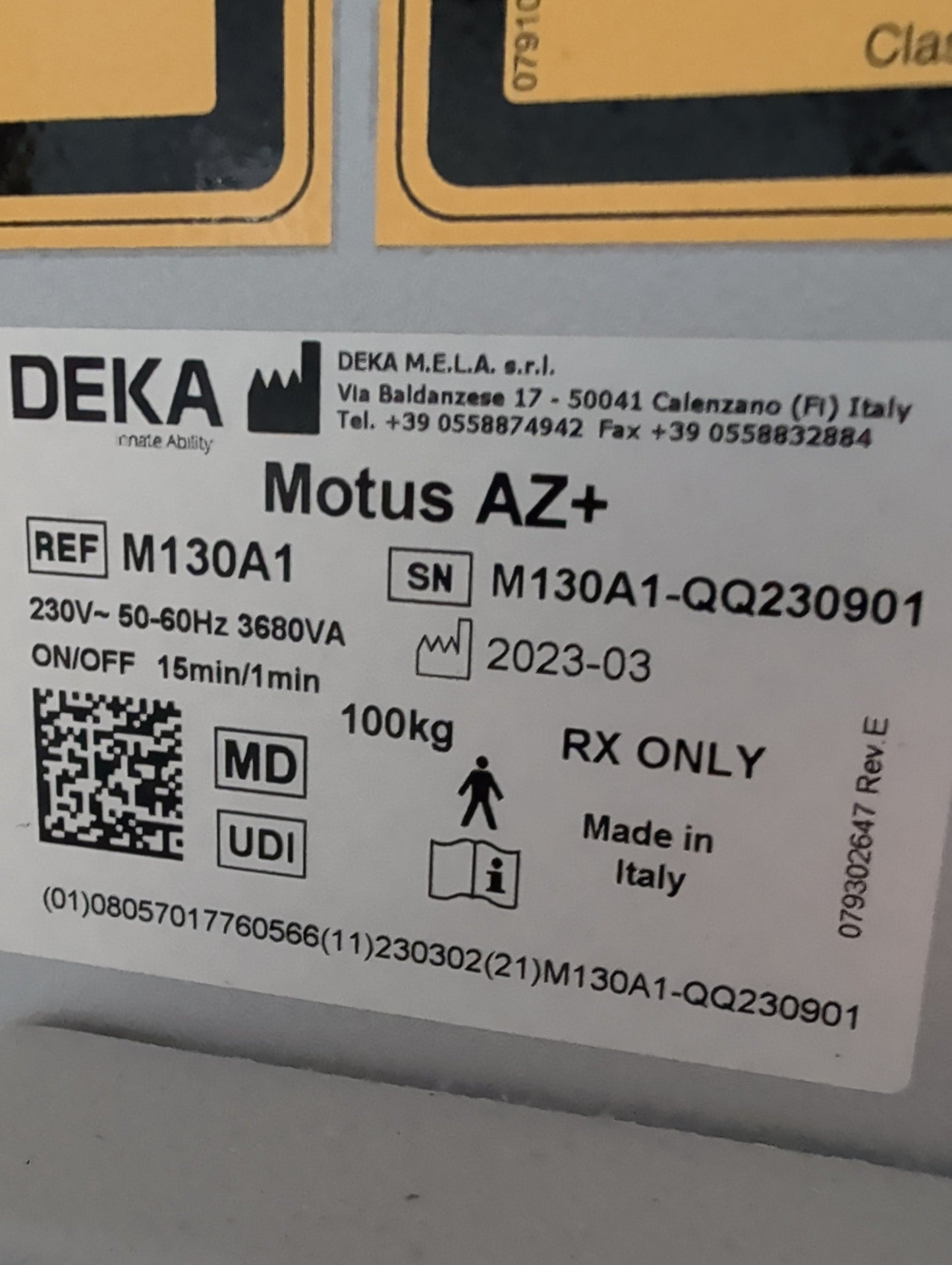 2023 DEKA Motus AZ+ Hair Removal and Vascular Treatments
