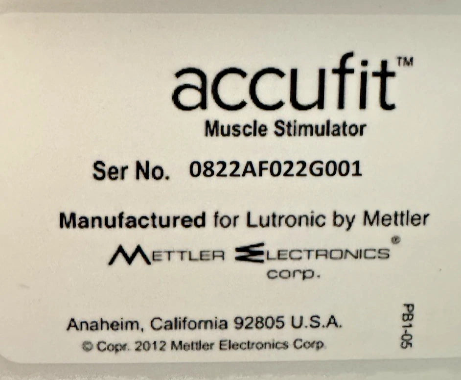 2022 Lutronic Accufit IntelliSTIM IntelliCycle Muscle Stimulation System